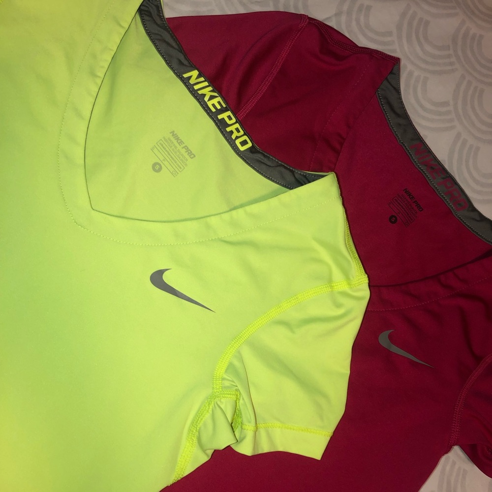 Nike Women’s Small Yellow & Dark Pink Shirts